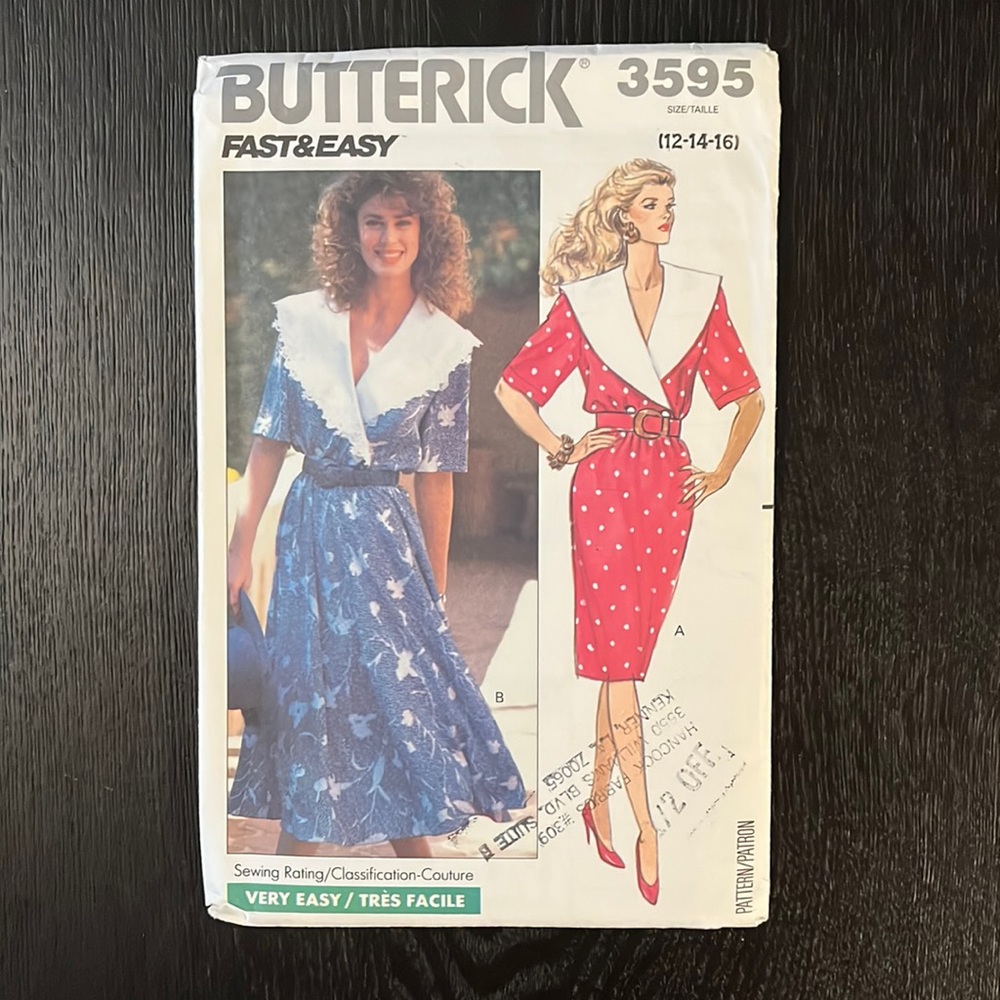 Vintage Dress Sewing Pattern: Butterick